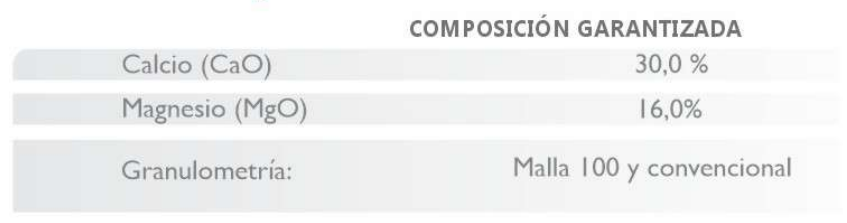 composicion garantizada dolomita enmienda de suelos enmienda colombia quimint